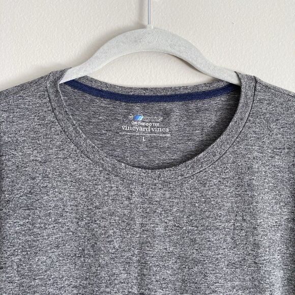 Vineyard Vines OTG On The Go T-Shirt Mens Large Gray Active Gym Casual Comfort - Picture 2 of 9